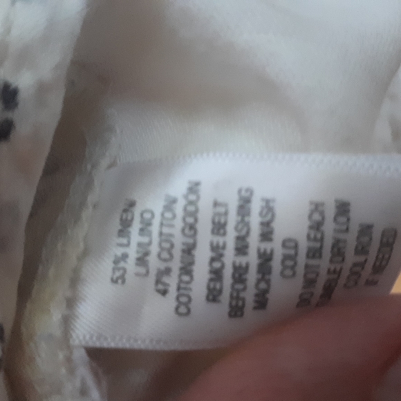 LOFT linen and cotton white pants. Size 8 - Picture 5 of 6